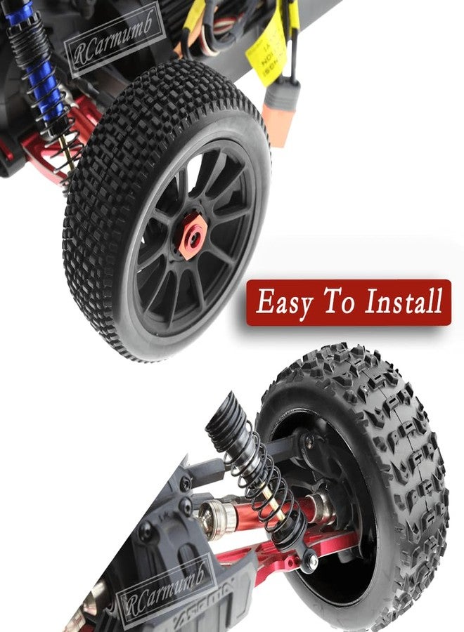 Rcarmumb RC Wheel & Wheel Tires w/Wheel Wrench for 1/8 Talion 6S BLX,Typhon 6S 3S BLX,Red cat,L0S1,Team,HP1,HPS,KY0SH0,H0BA0,Wheel Tires Set w/ 17mm Hex Wheel Wrench,Replace ARA550097(4PCS - Image 3